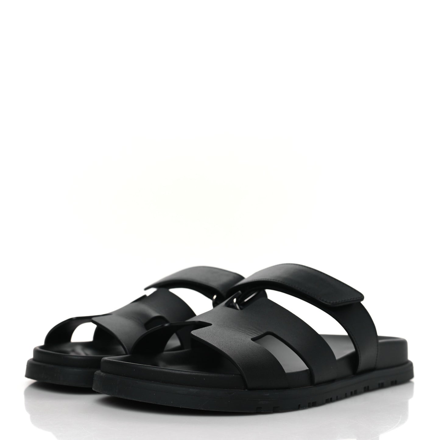 Calfskin Womens Chypre Sandals 39.5 Black