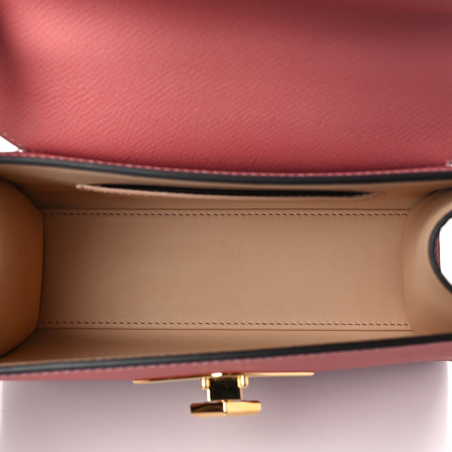 Moynat Carat Calfskin Gabrielle BB Wood Rose 5 of 9