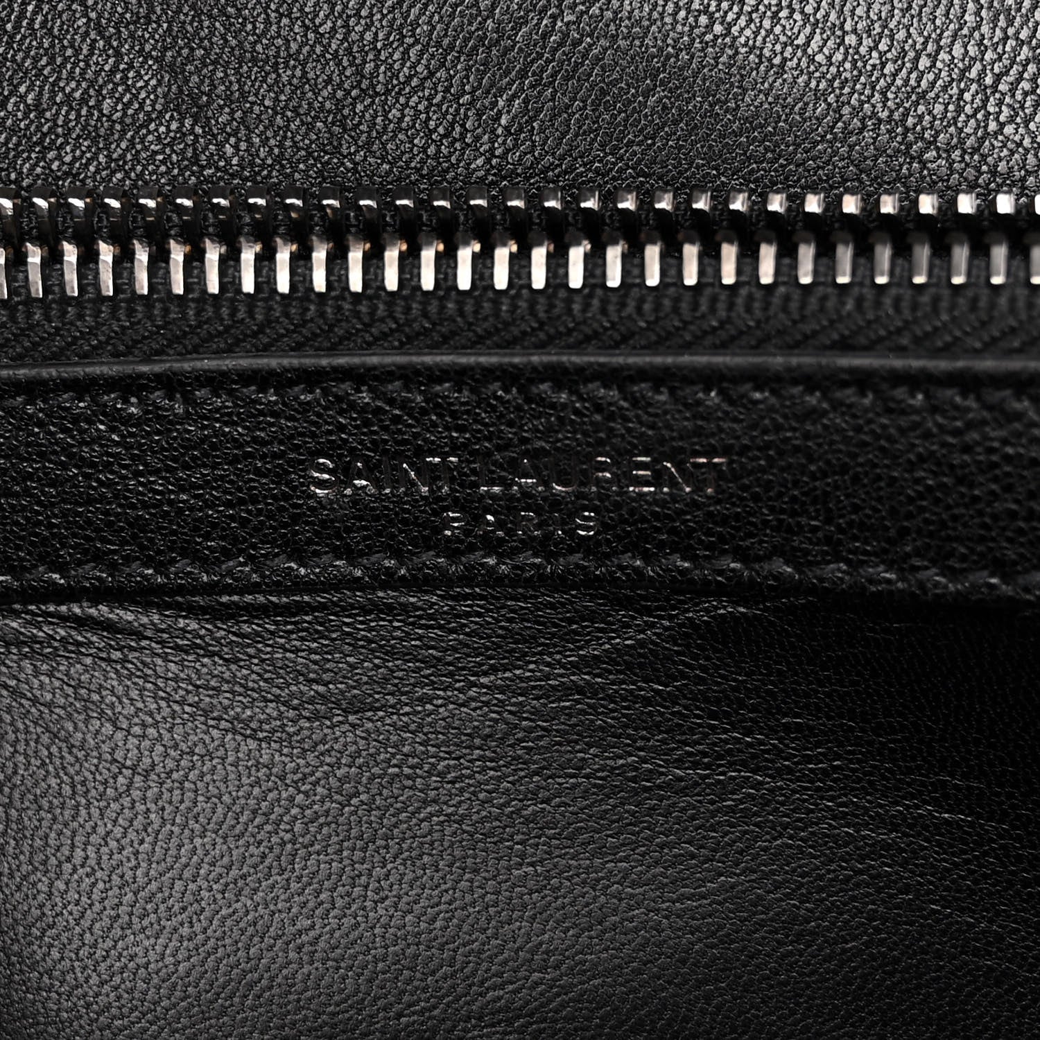 Saint Laurent Sheepskin Matelasse Chevron Monogram Medium Pins College Bag Black 7 of 11
