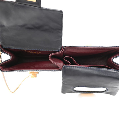 Chanel Patent Quilted Reissue Double Flap Clutch Navy 5 of 11