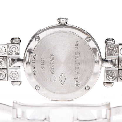 Van Cleef & Arpels 18K White Gold Diamond Bezel Mother of Pearl 28mm Lady Arpels Papillon Quartz Watch 6 of 6