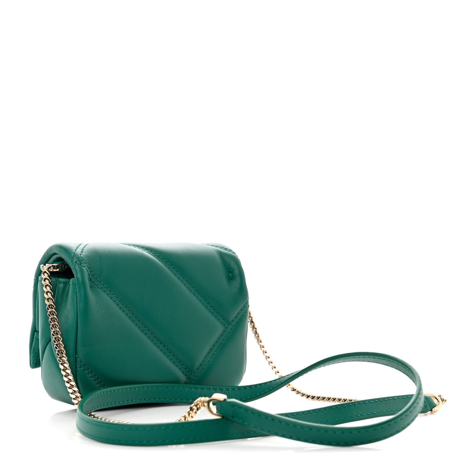 Bulgari Metallic Calfskin Serpenti Cabochon Micro Bag Emerald Green 3 of 10