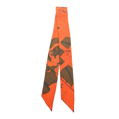 Hermes Silk Pavois Twilly Orange 2 of 4