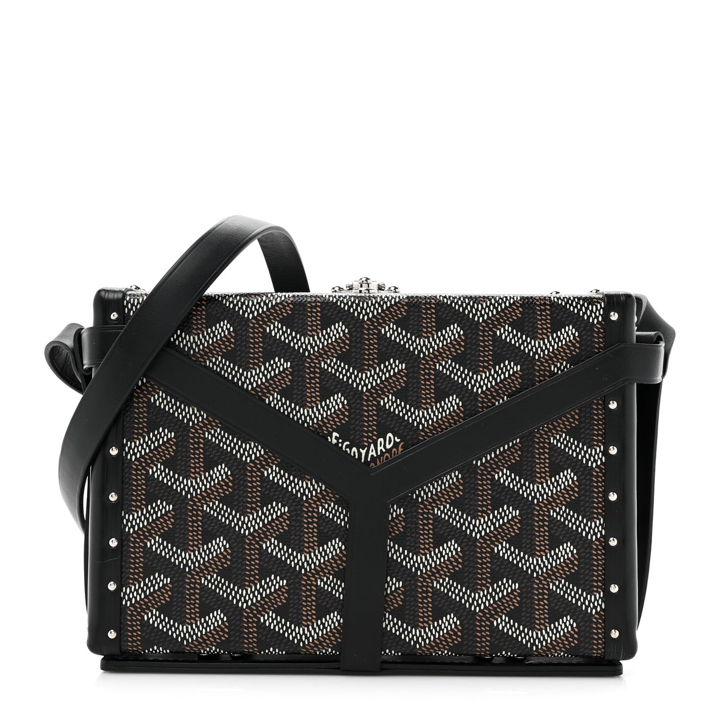 Goyardine Minaudiere Trunk Bag Black