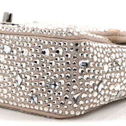 Chanel Suede Calfskin Crystal Mini Flap Silver 10 of 11