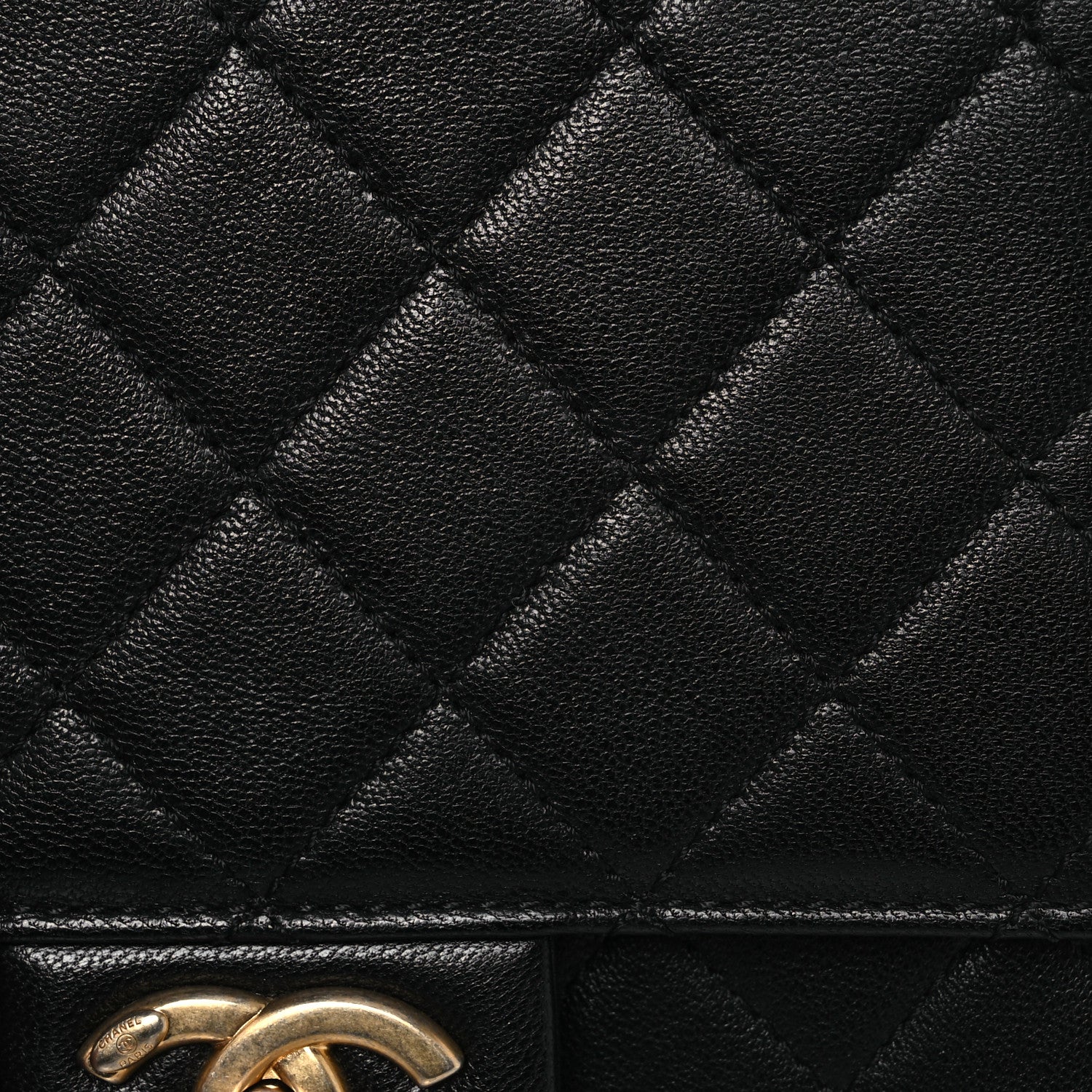 Chanel Lambskin Quilted Chic Pearls Flap Black 8 of 12