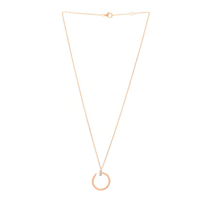Cartier 18K Pink Gold Diamond Juste Un Clou Pendant Necklace 3 of 4