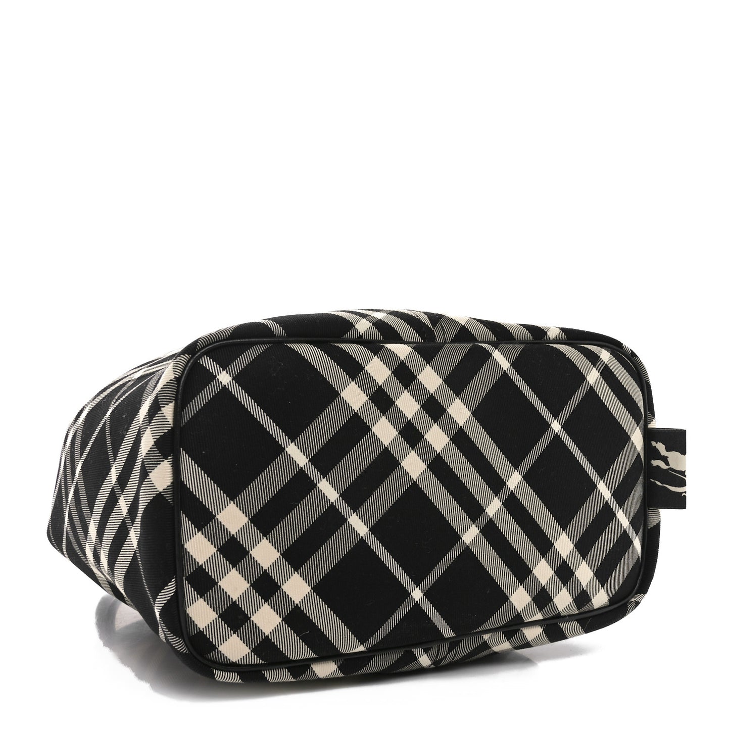 Check Medium Bucket Bag Black Calico
