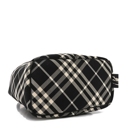Burberry Check Medium Bucket Bag Black Calico 4 of 9