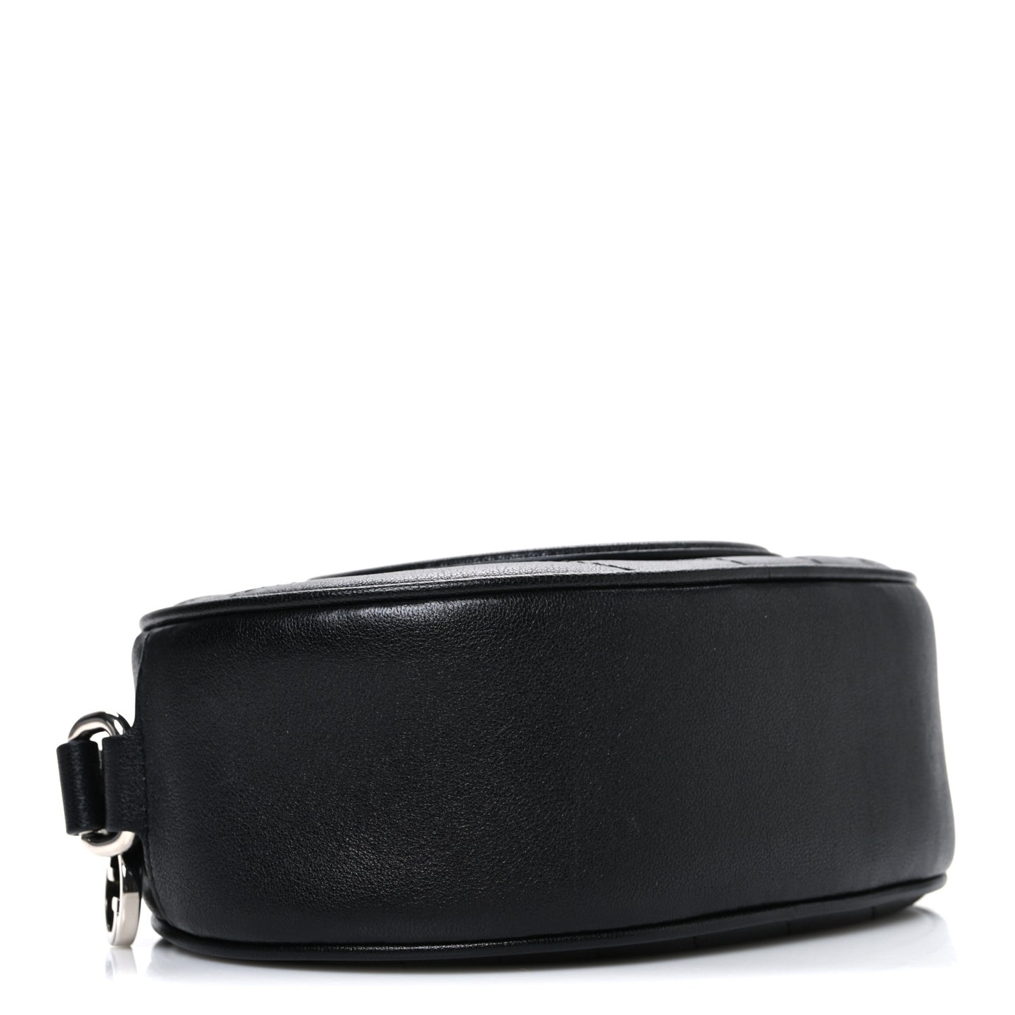 Sakai Be Green Calfskin Diagonal Stitched Mini Blondie Shoulder Bag Black