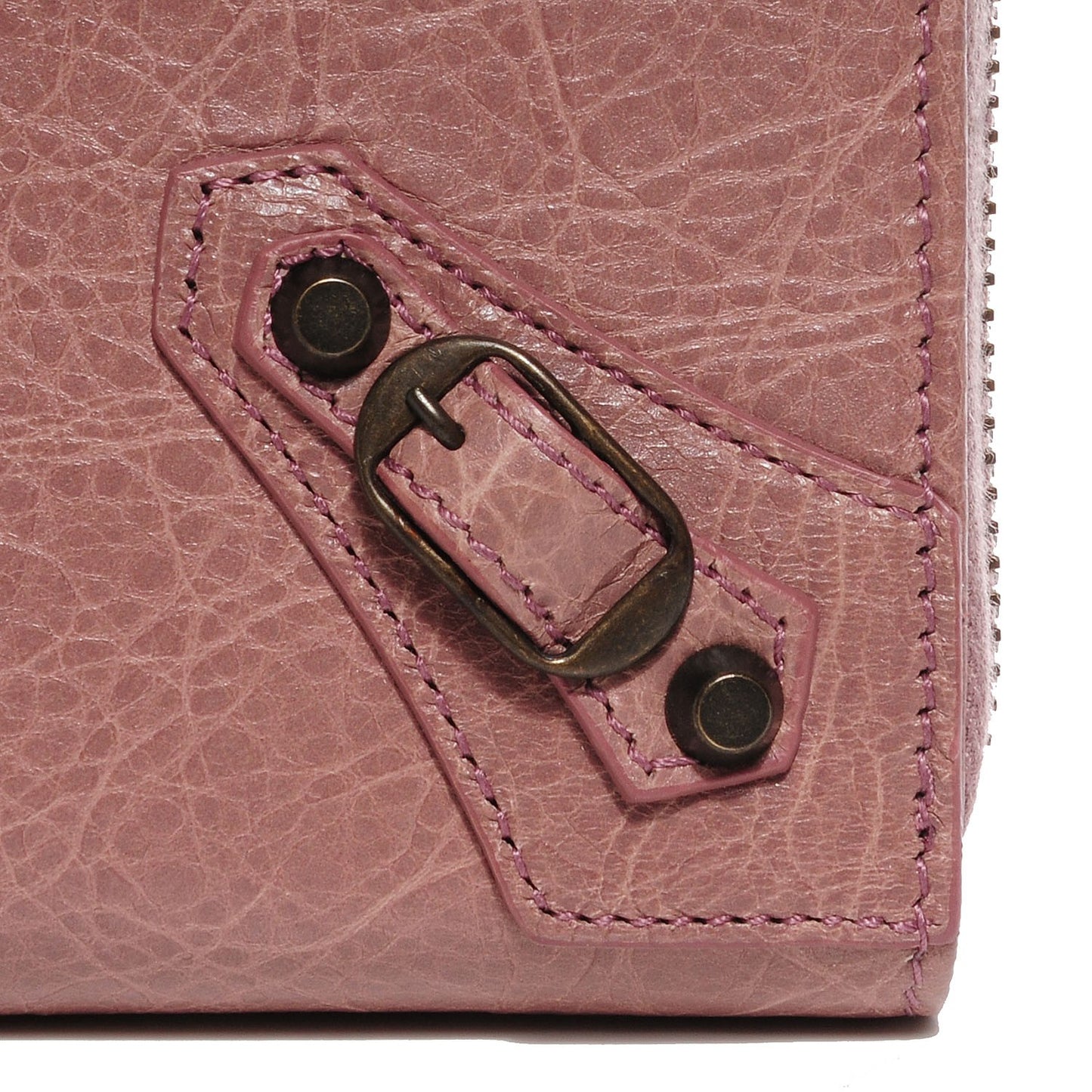 Agneau Classic Hardware Continental Zip Around Wallet Parme
