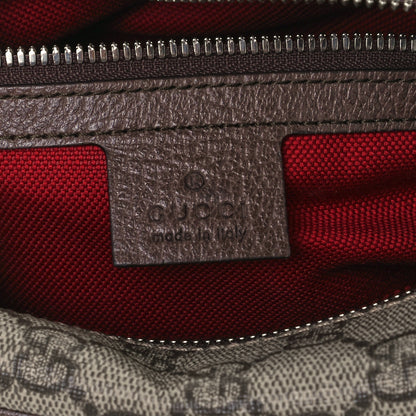 Gucci GG Supreme Monogram Textured Calfskin Square Messenger Bag Beige Ebony New Acero 6 of 12