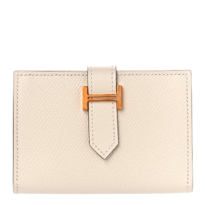 Hermes Epsom Bearn Card Holder Wallet Craie 1 of 11