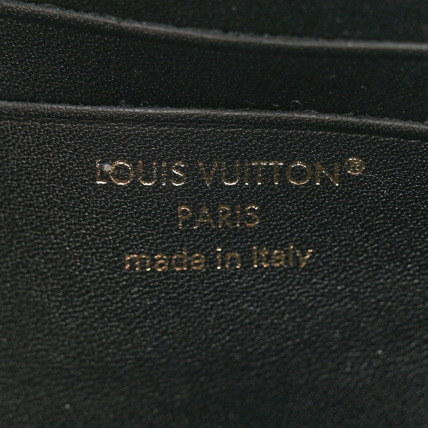 Calfskin LV Bloom Wallet On Chain Black