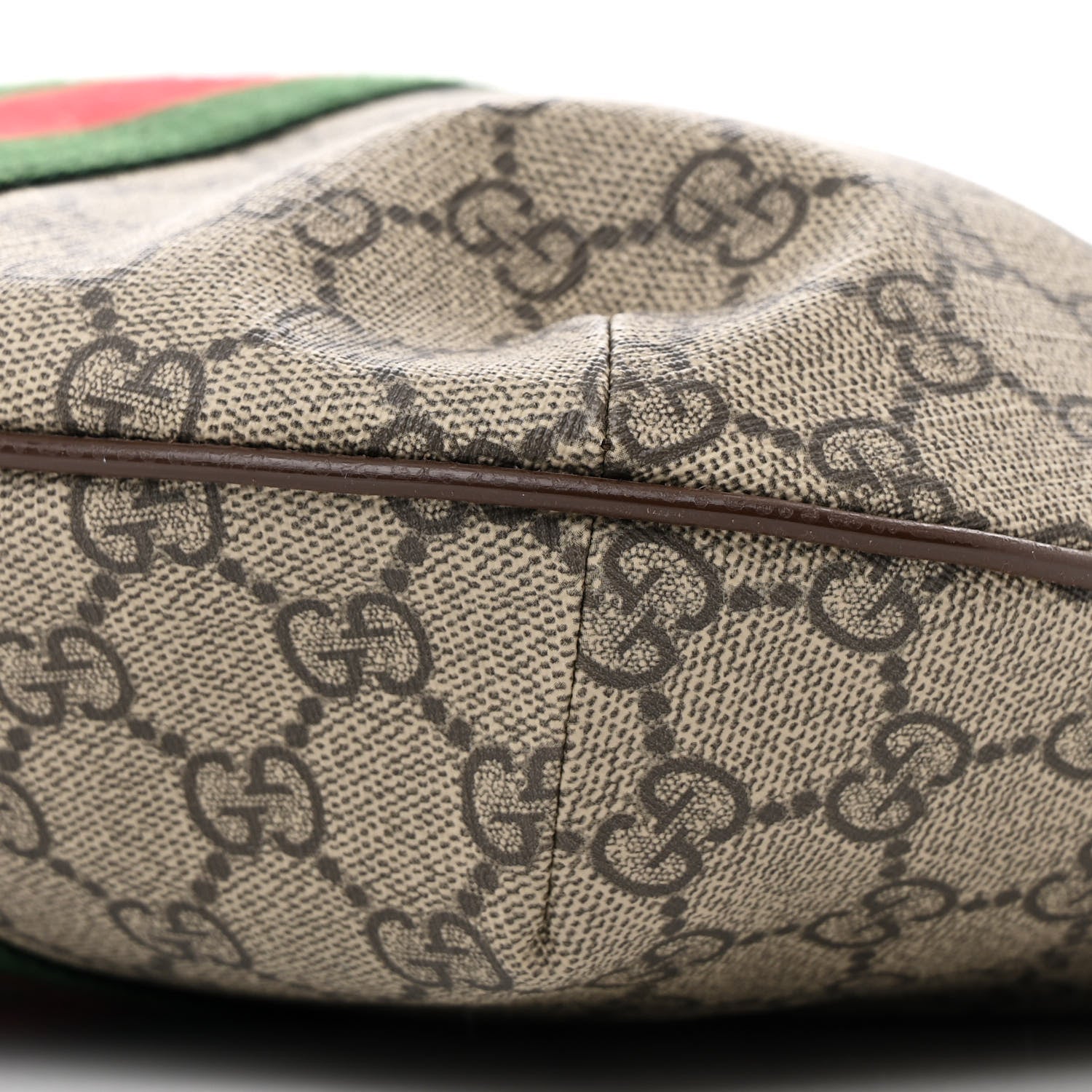 Gucci GG Supreme Monogram Web Small Ophidia Half Moon Hobo Brown 10 of 11