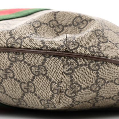 Gucci GG Supreme Monogram Web Small Ophidia Half Moon Hobo Brown 10 of 11