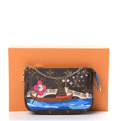 Louis Vuitton Monogram 2019 Christmas Animation Mini Venice Pochette Accessories Blue 7 of 7