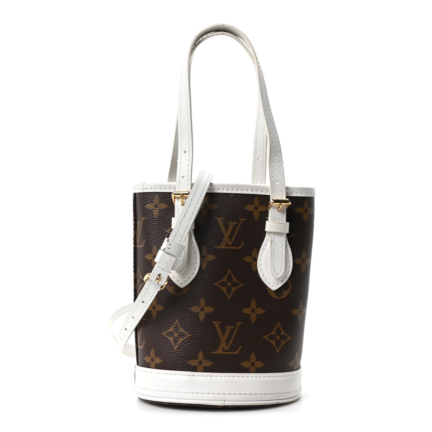 Louis Vuitton Monogram LV Match Nano Bucket Bag White 1 of 9