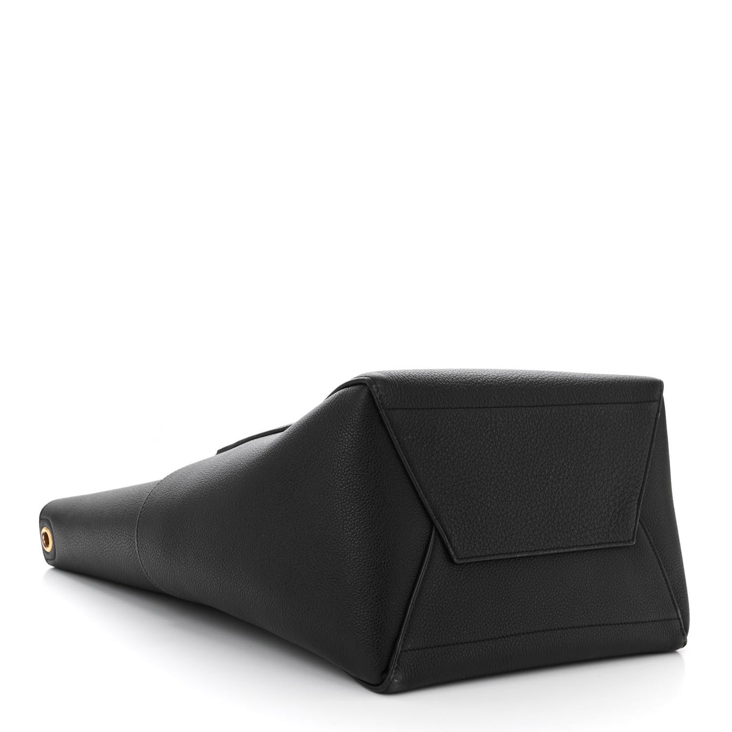 Soft Grained Calfskin Sangle Bucket Bag Black