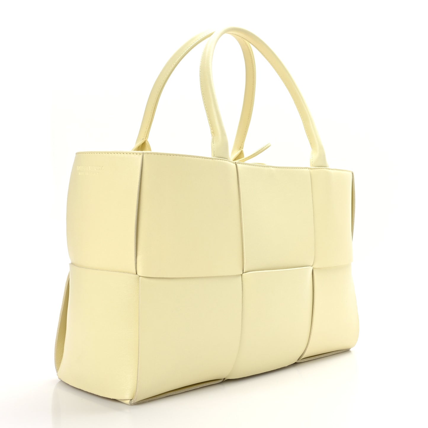 Calfskin Intreccio Medium Arco Tote Sherbert