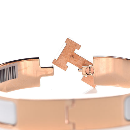 Hermes Enamel Narrow Clic Clac H Bracelet PM White 3 of 5