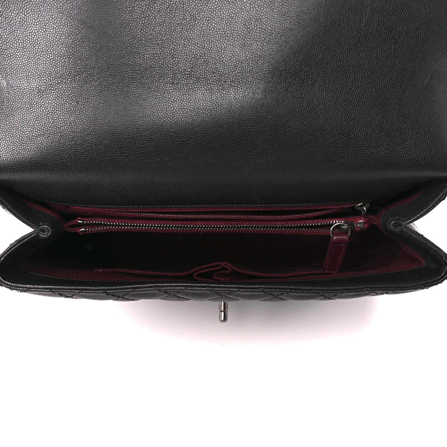 Chanel Caviar Quilted Large Coco Handle Flap Black 5 of 10