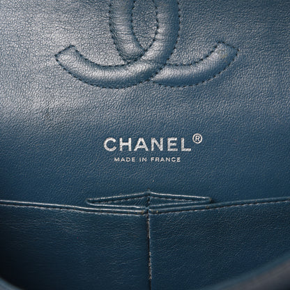 Chanel Caviar Quilted Medium Double Flap Dark Turquoise 6 of 13