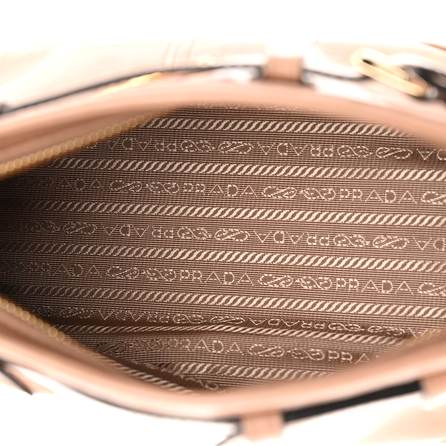 Glossy Calfskin Triangle Small Bonnie Shoulder Bag Cameo
