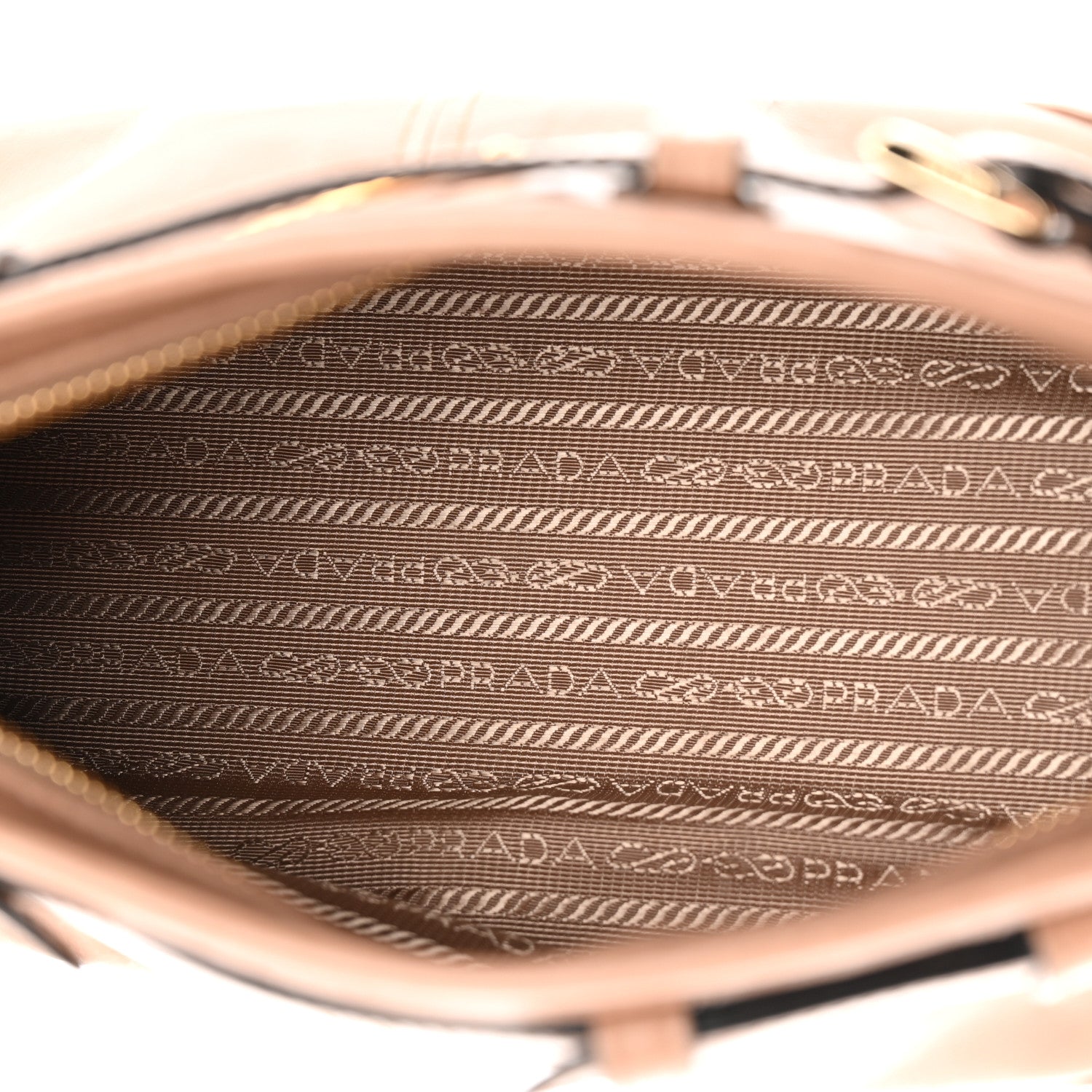 Prada Glossy Calfskin Triangle Small Bonnie Shoulder Bag Cameo 4 of 10