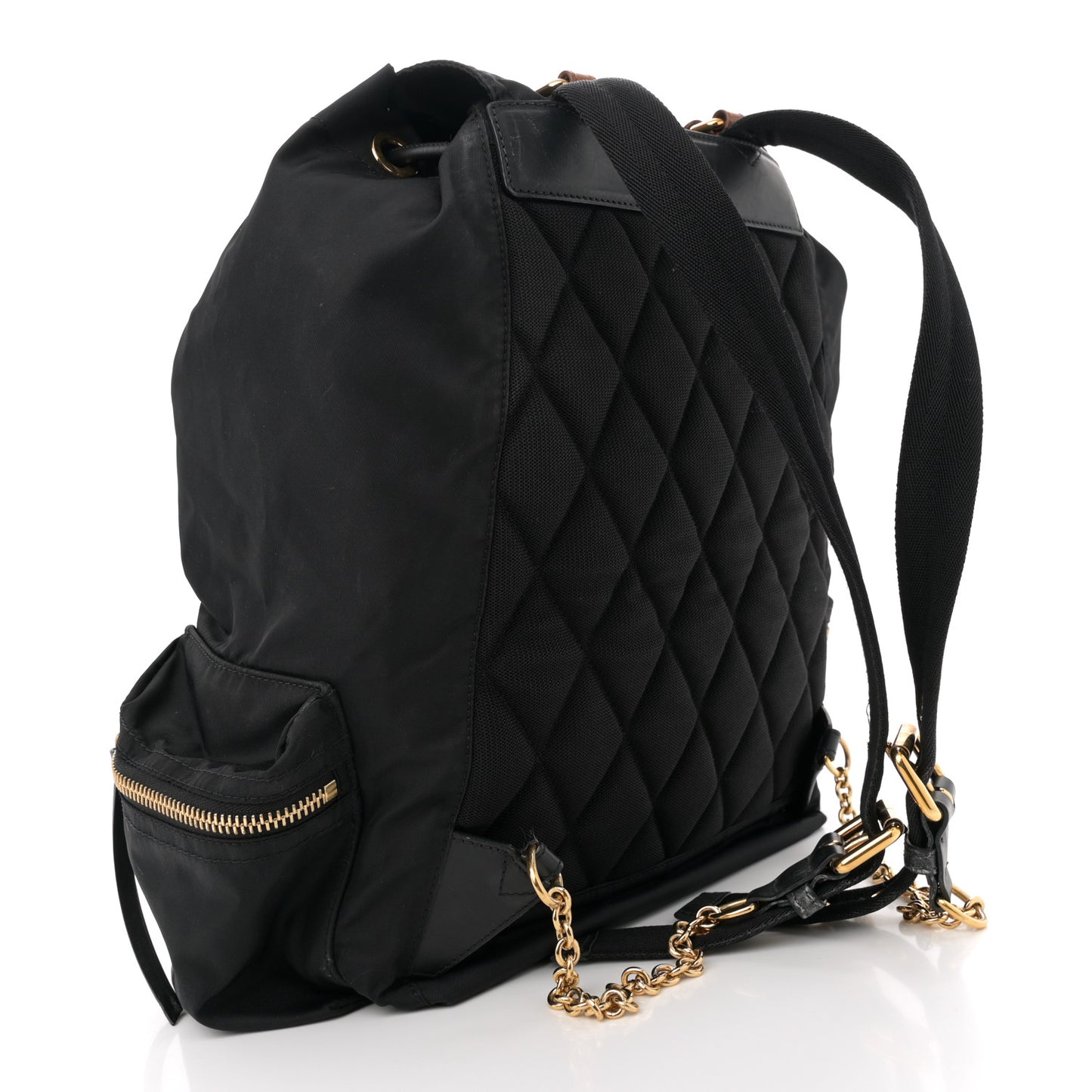 Nylon Large Rucksack Backpack Black