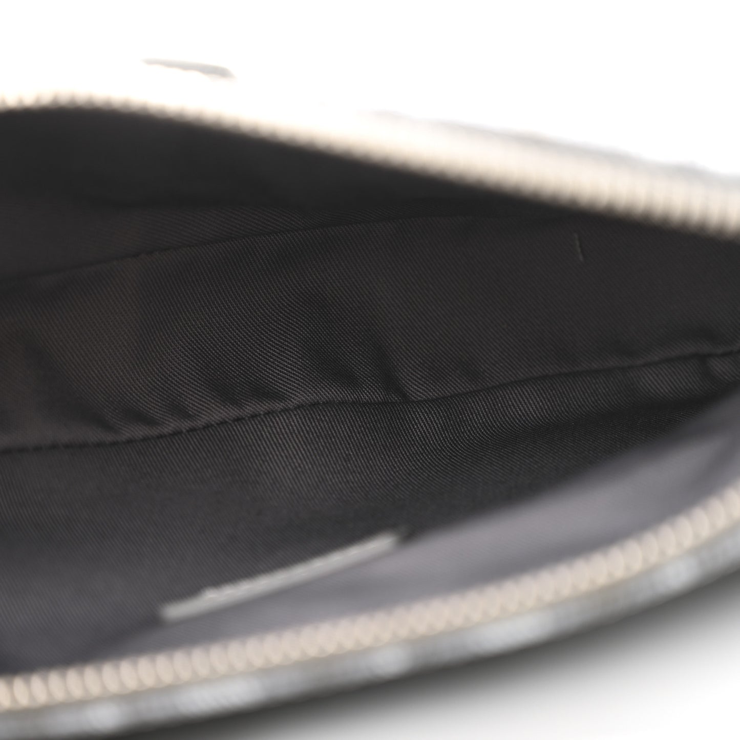 Coated Canvas Calfskin CD Diamond Mens Saddle Bag Gray