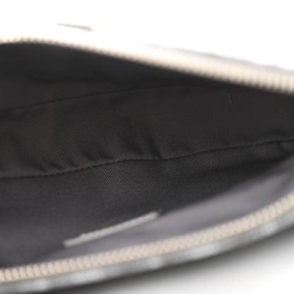 Christian Dior Coated Canvas Calfskin CD Diamond Mens Saddle Bag Gray 5 of 12