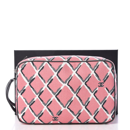 Chanel Canvas Airline Cosmetic Case Pink 10 of 10
