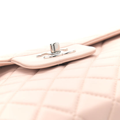 Chanel Lambskin Quilted Jumbo Chanel by 4 Flap Light Beige 14 of 15