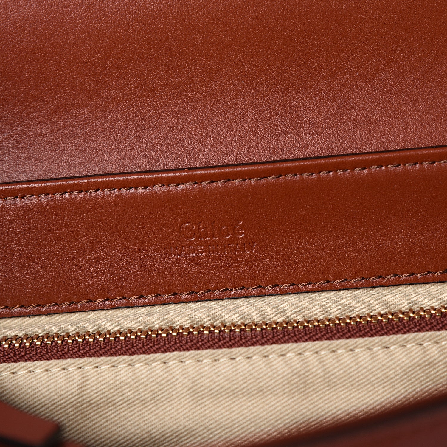 Chloe Calfskin Small C Double Carry Sepia Brown 5 of 9