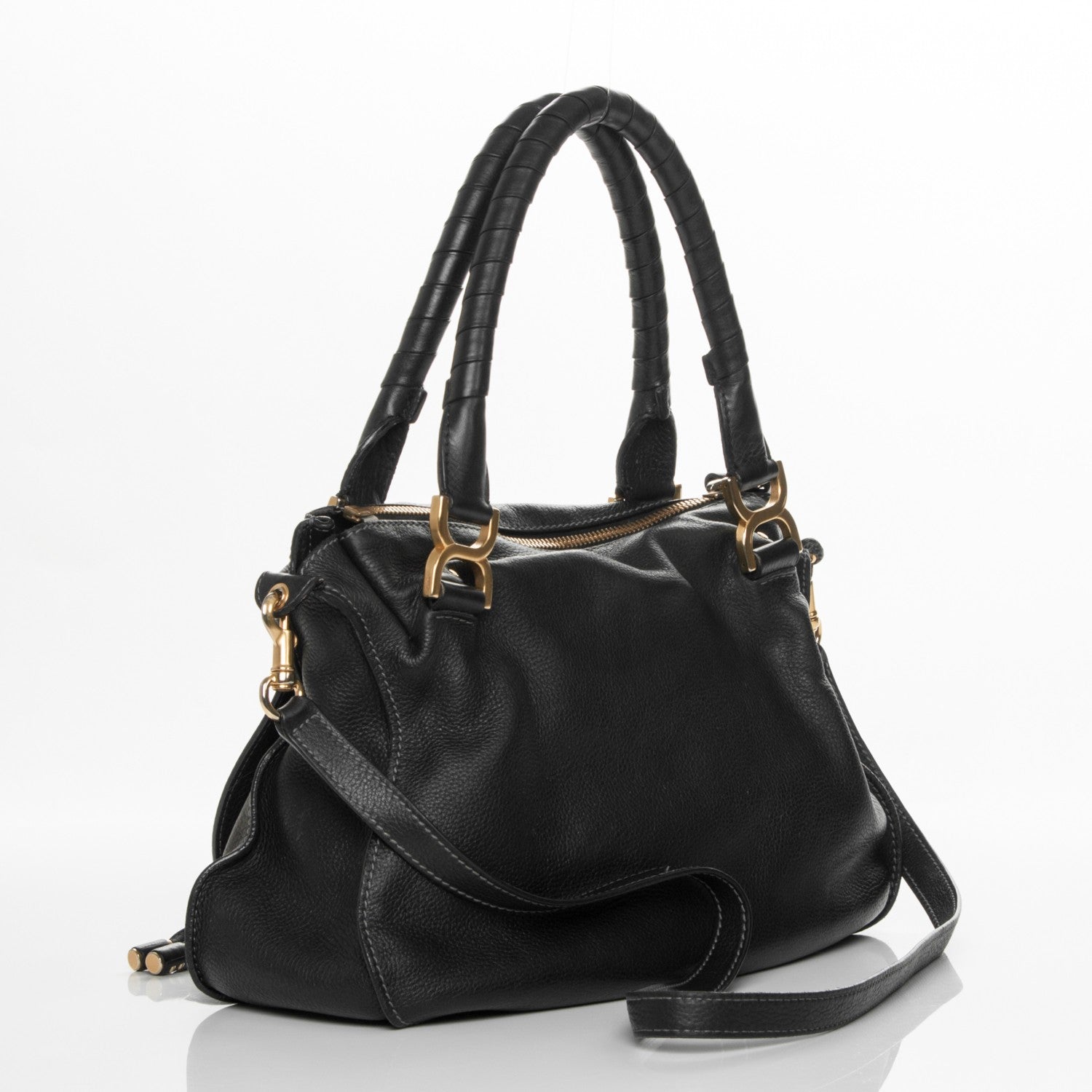 Chloe Calfskin Medium Marcie Satchel Black 4 of 10