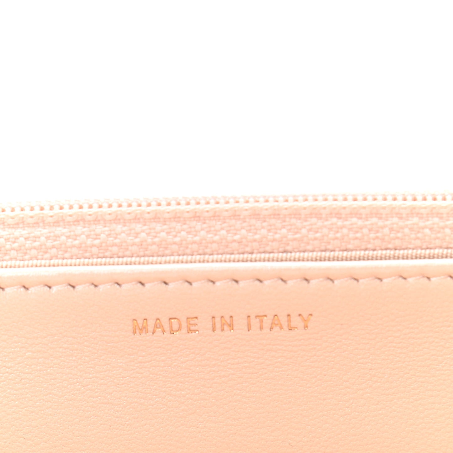 Iridescent Lambskin Quilted Pearl Wallet On Chain WOC Light Beige
