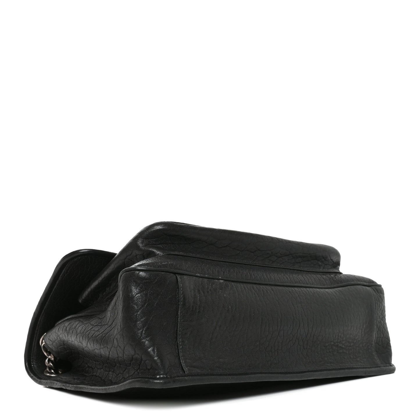 Grained Lambskin Monogram Large Niki Chain Satchel Black