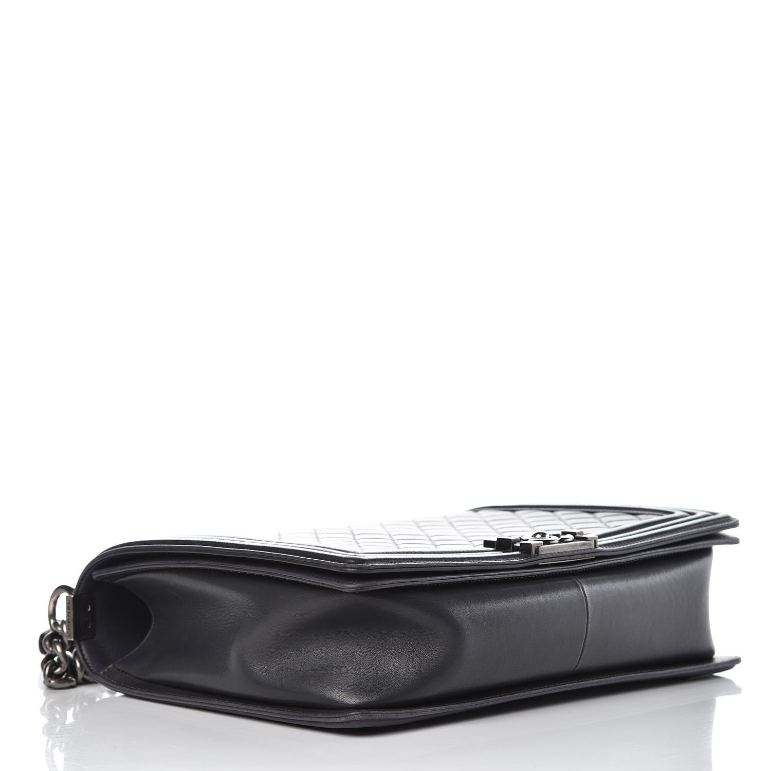 Chanel Lambskin Quilted Large Boy Flap Dark Grey 4 of 14