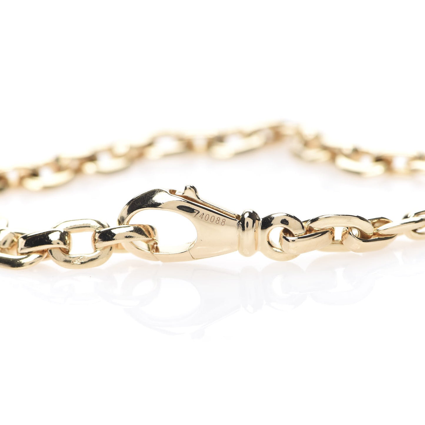 18K Yellow Gold Meplat Link Chain Bracelet