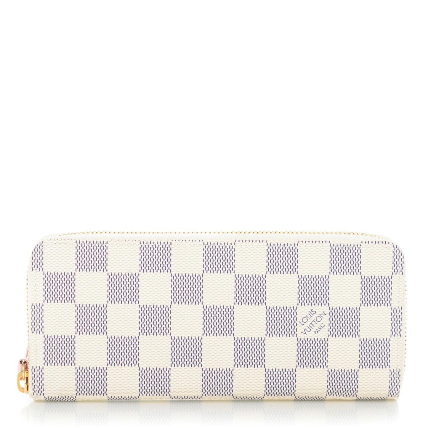 Damier Azur Clemence Wallet Rose Ballerine
