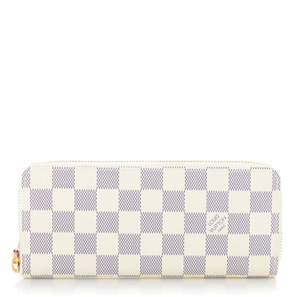 Louis Vuitton Damier Azur Clemence Wallet Rose Ballerine 1 of 7