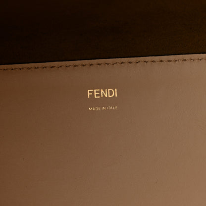Fendi Vitello King Plexiglass Logo Embossed Large Fendi Sunshine Shopper Tote Light Rose 6 of 12