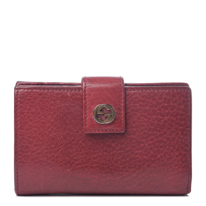 Gucci Dollar Calfskin Interlocking G Compact Wallet Red 1 of 5