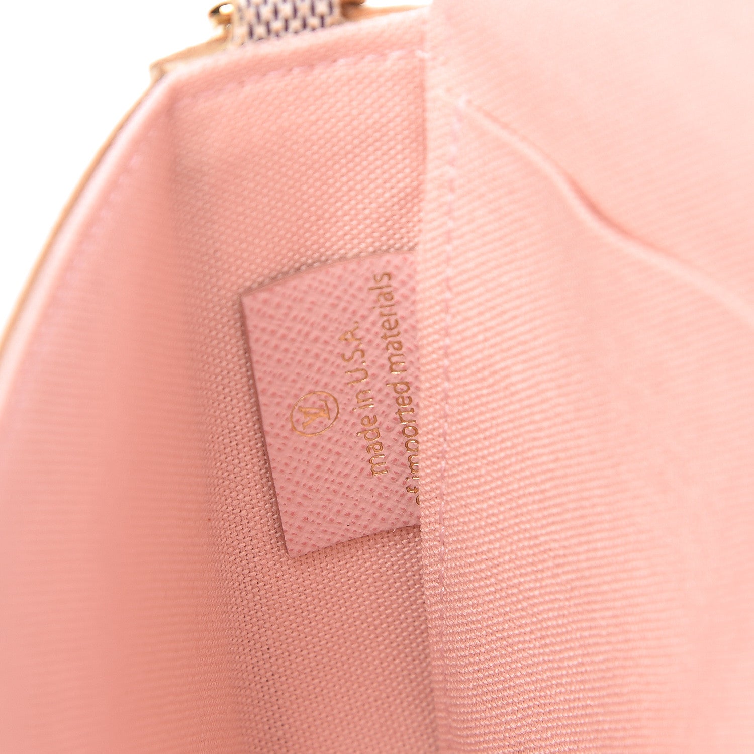 Louis Vuitton Damier Azur Pochette Felicie Chain Wallet Rose Ballerine 8 of 13
