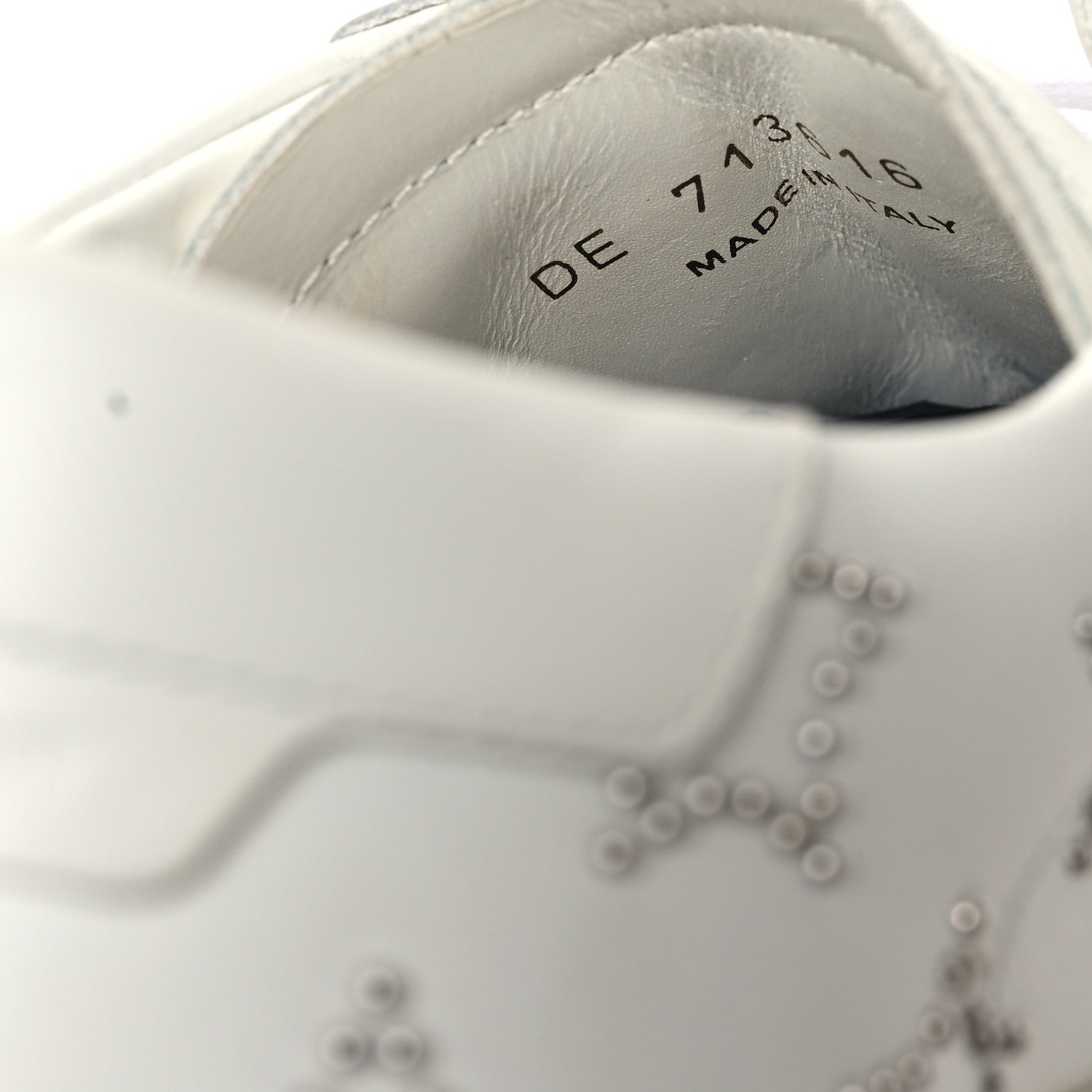 Saint Laurent Calfskin Studded Star Court Sneakers 41 White 8 of 9