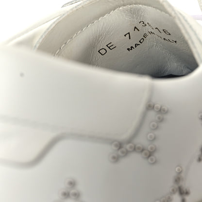 Saint Laurent Calfskin Studded Star Court Sneakers 41 White 8 of 9