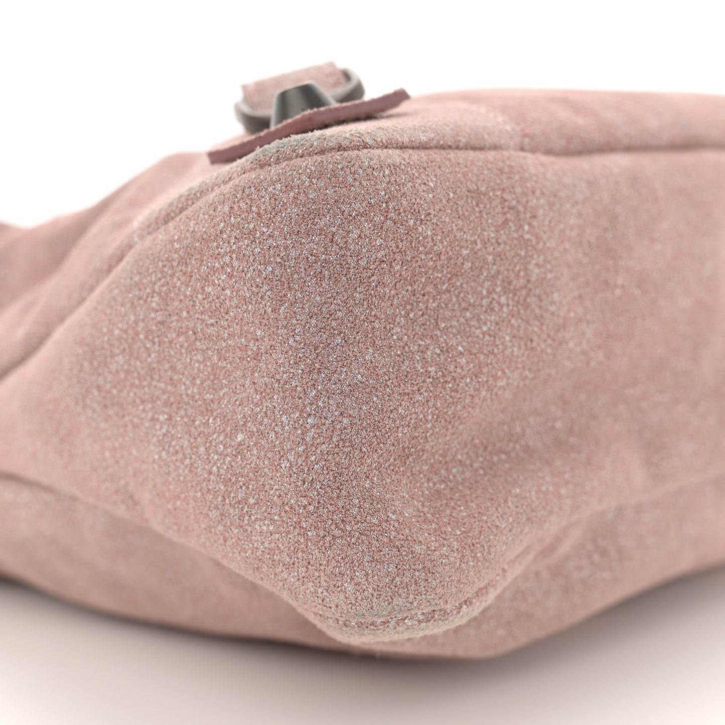 Metallic Craquele Calfskin Suede Classic Hardware First Old Rose