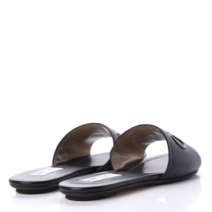 Jimmy Choo Calfskin Tiaret Flat Sandals 39.5 Black 4 of 11