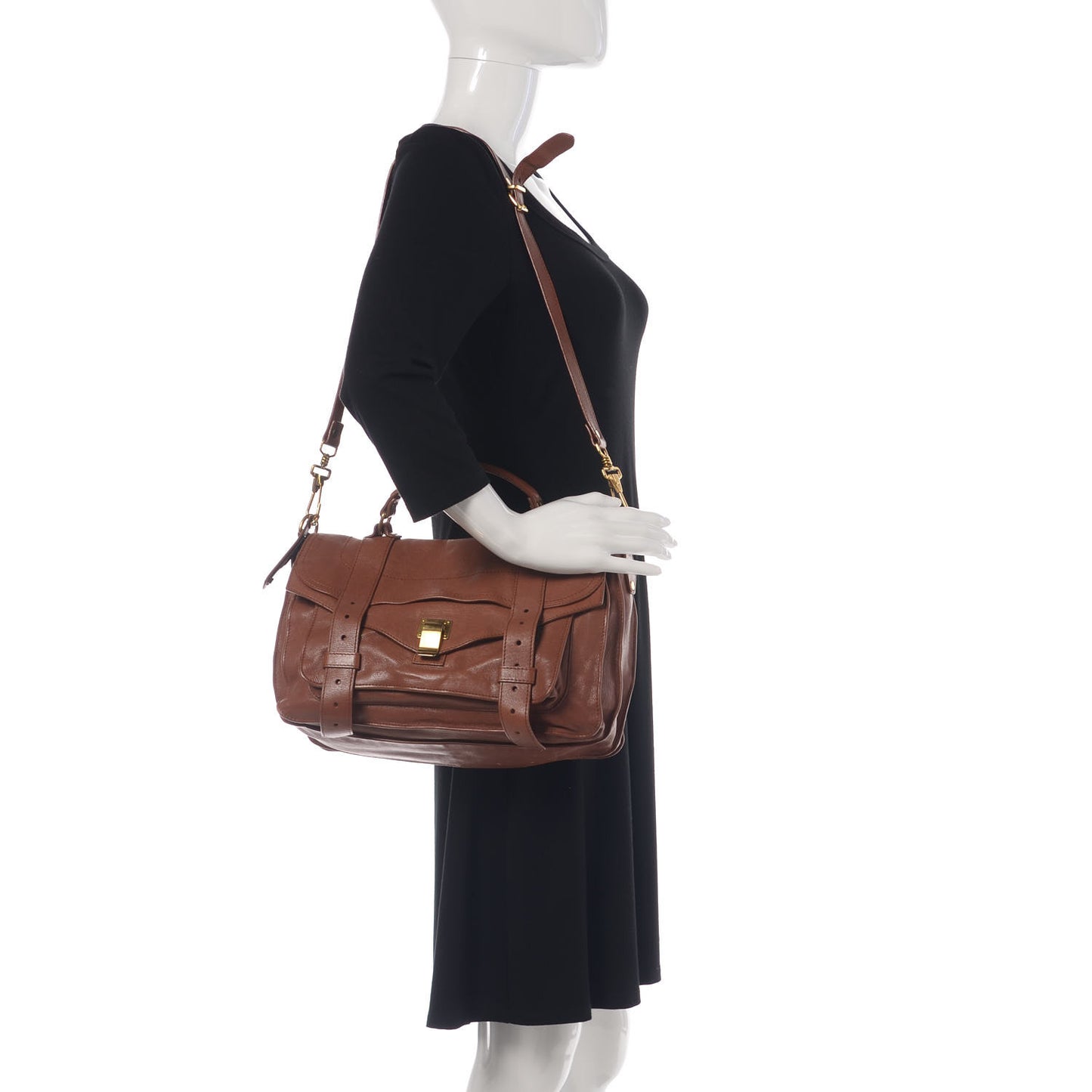 Lambskin Medium PS1 Satchel Saddle